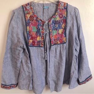 J.McLaughlin Linen single tie top!